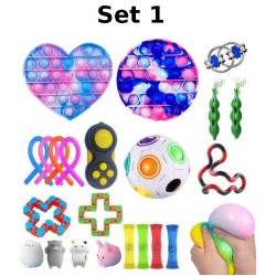 Juego de juguetes antiestr&eacute;s, Fidget Toy, Pop Bubble, Pop it - Juguetes sensoriales de silicona para apretar y concentrarse