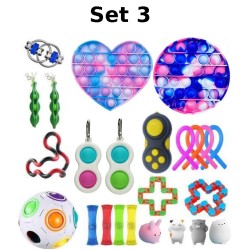 Juego de juguetes antiestr&eacute;s, Fidget Toy, Pop Bubble, Pop it - Juguetes sensoriales de silicona para apretar y concentrarse