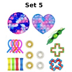 Juego de juguetes antiestr&eacute;s, Fidget Toy, Pop Bubble, Pop it - Juguetes sensoriales de silicona para apretar y concentrarse