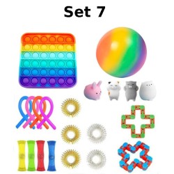 Juego de juguetes antiestr&eacute;s, Fidget Toy, Pop Bubble, Pop it - Juguetes sensoriales de silicona para apretar y concentrarse