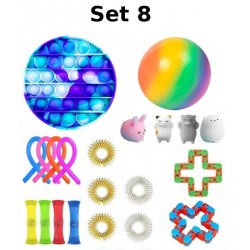 Set de jouets Anti-Stress, Fidget Toy, Pop Bubble, Pop it - Jouets Sensoriels &agrave; Presser en Silicone pour la Concentration