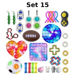 Juego de juguetes antiestr&eacute;s, Fidget Toy, Pop Bubble, Pop it - Juguetes sensoriales de silicona para apretar y concentrarse