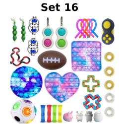 Juego de juguetes antiestr&eacute;s, Fidget Toy, Pop Bubble, Pop it - Juguetes sensoriales de silicona para apretar y concentrarse