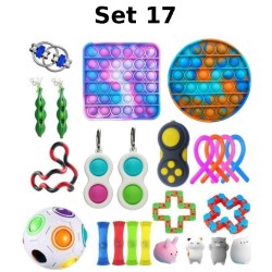 Juego de juguetes antiestr&eacute;s, Fidget Toy, Pop Bubble, Pop it - Juguetes sensoriales de silicona para apretar y concentrarse
