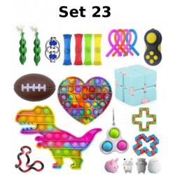 Set de jouets Anti-Stress, Fidget Toy, Pop Bubble, Pop it - Jouets Sensoriels &agrave; Presser en Silicone pour la Concentration