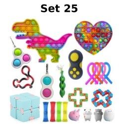 Juego de juguetes antiestr&eacute;s, Fidget Toy, Pop Bubble, Pop it - Juguetes sensoriales de silicona para apretar y concentrarse
