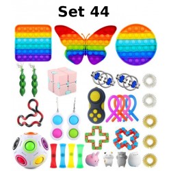 Set de jouets Anti-Stress, Fidget Toy, Pop Bubble, Pop it - Jouets Sensoriels &agrave; Presser en Silicone pour la Concentration