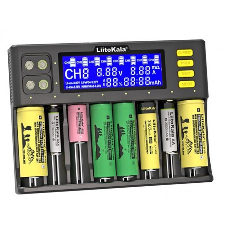 cargador de pilas 18650 26650 21700 26700 AA AAA