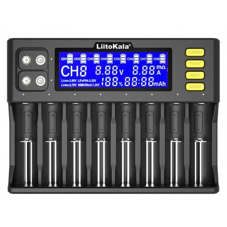 cargador de pilas 18650 26650 21700 26700 AA AAA