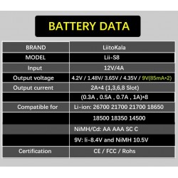 chargeur de batterie 18650 26650 21700 26700 AA AAA
