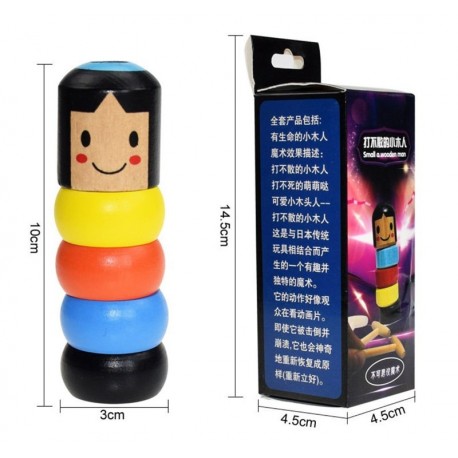 Juguete: el hombre de madera irrompible, juegos de magia