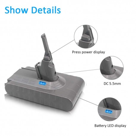 Dyson V8 4500 Mah battery for Dyson vacuum cleaner