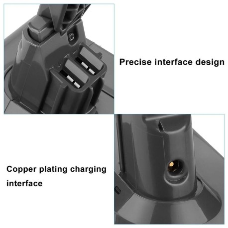 Bonacell - batería de repuesto para aspiradoras Dyson V7 Animal V7 Motorhead Pro V7 Trigger V7, 6000mAh, 21.6V, sin cable, H