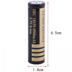 Batería recargable de iones de litio, 18650, 4000 mAh, 3,7 V