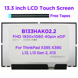 Pantalla t&aacute;ctil LCD para Lenovo ThinkPad X395, X390, X13, L13, Gen 2, 20NL, 20NM, 20Q0, 20Q1, 40-pin, 13.3
