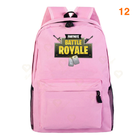 Fortnite – sac à dos Battle Royale pour adolescents, rose, bleu, noir, blanc, pour l&39école, capacité ordinateur, voyage, ordin