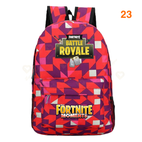 Fortnite – sac à dos Battle Royale pour adolescents, rose, bleu, noir, blanc, pour l&39école, capacité ordinateur, voyage, ordin
