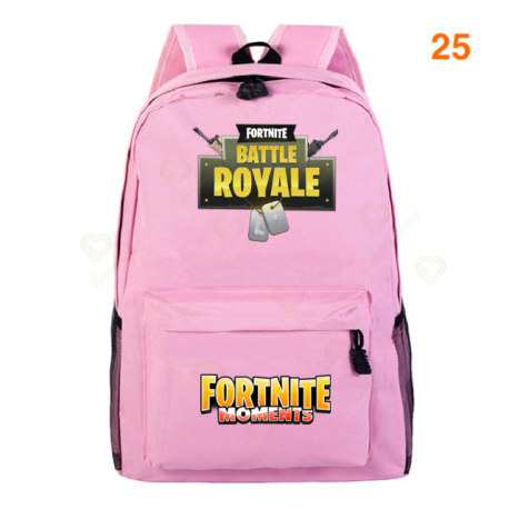 Fortnite – sac à dos Battle Royale pour adolescents, rose, bleu, noir, blanc, pour l&39école, capacité ordinateur, voyage, ordin