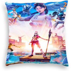 housse de coussin imprim&eacute;e fortnite