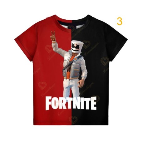 t-shirt manches courtes pour hommes et femmes FORTNITE 