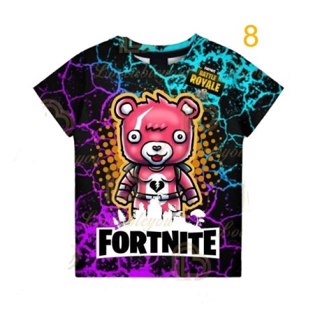 t-shirt manches courtes pour hommes et femmes FORTNITE 