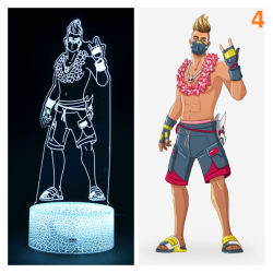 L&aacute;mpara multicolor Led Fortnite con mando a distancia