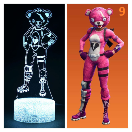 Lampe Led Fortnite multicolore avec télécommande