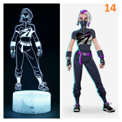L&aacute;mpara multicolor Led Fortnite con mando a distancia
