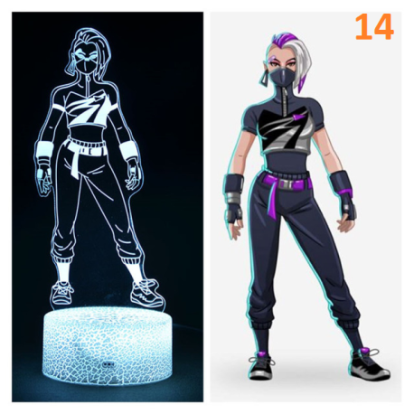 Lampe Led Fortnite multicolore avec télécommande