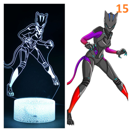 Lampe Led Fortnite multicolore avec télécommande
