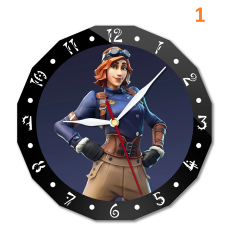 Horloge murale Fortnite 15cm personnage animé
