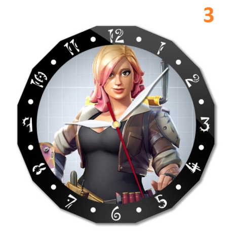 Horloge murale Fortnite 15cm personnage animé