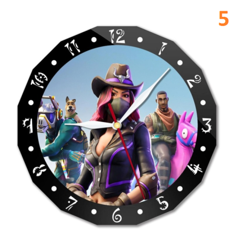 Horloge murale Fortnite 15cm personnage animé