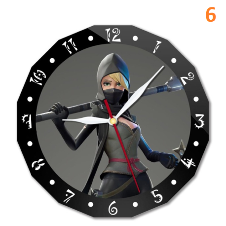 Horloge murale Fortnite 15cm personnage animé