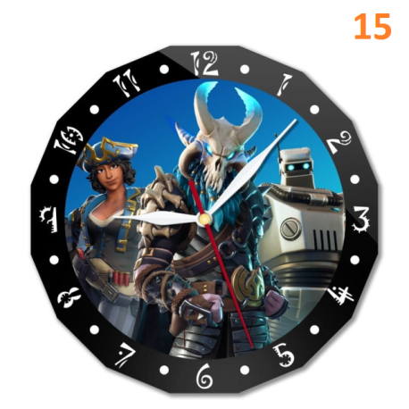Horloge murale Fortnite 15cm personnage animé