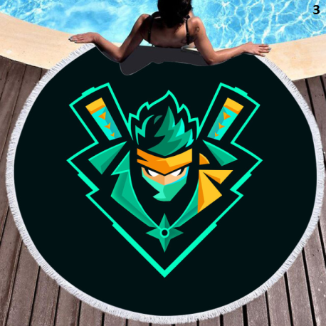 Serviette de plage ronde spécial Fortnite