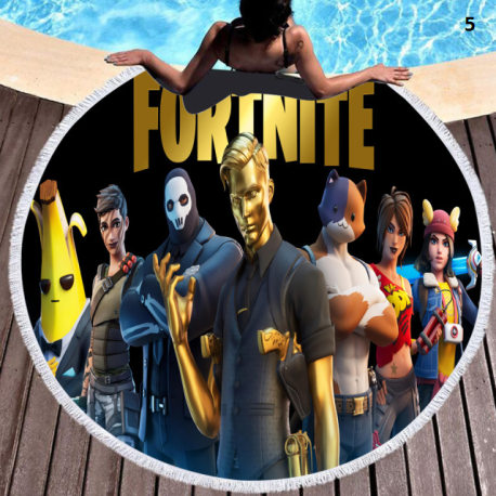 Serviette de plage ronde spécial Fortnite