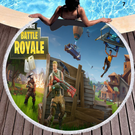 Serviette de plage ronde spécial Fortnite
