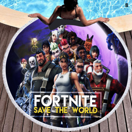 Serviette de plage ronde spécial Fortnite