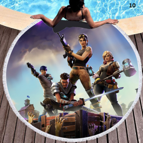 Serviette de plage ronde spécial Fortnite