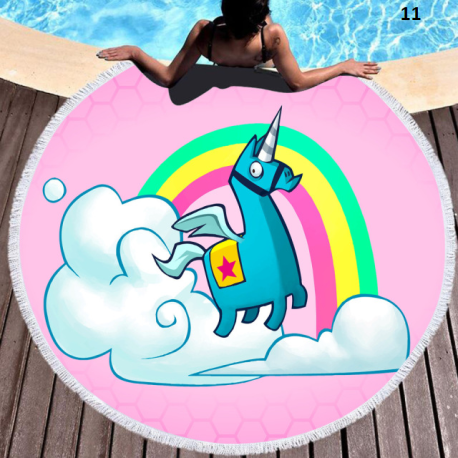 Serviette de plage ronde spécial Fortnite