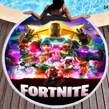 Serviette de plage ronde spécial Fortnite