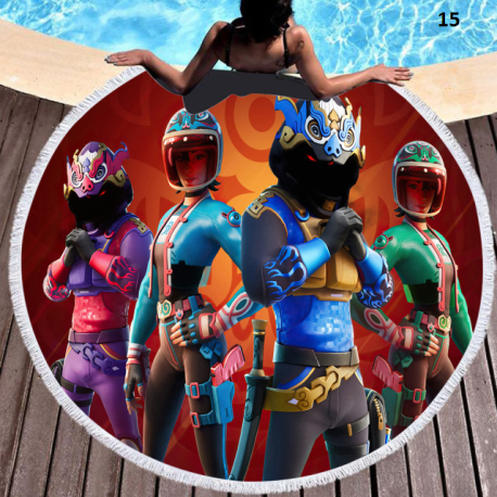 Serviette de plage ronde spécial Fortnite