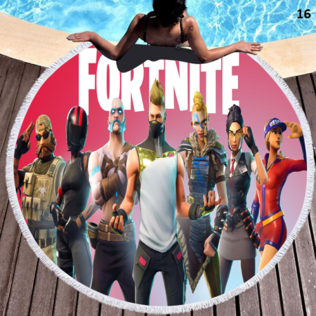 Serviette de plage ronde spécial Fortnite