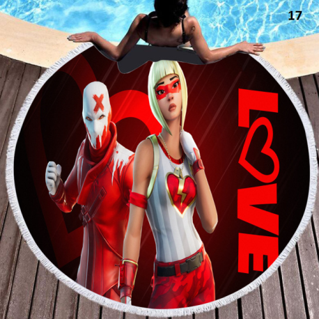 Serviette de plage ronde spécial Fortnite