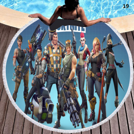 Serviette de plage ronde spécial Fortnite