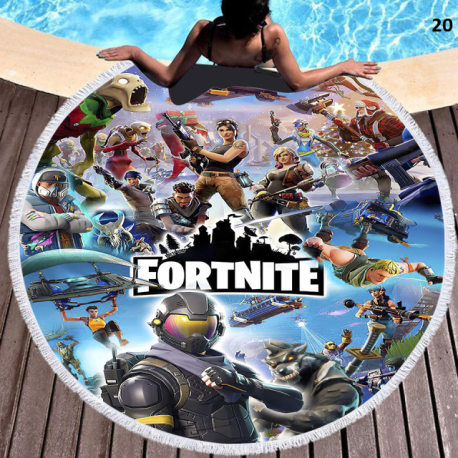 Serviette de plage ronde spécial Fortnite