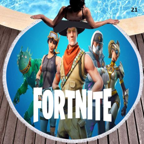 Serviette de plage ronde spécial Fortnite