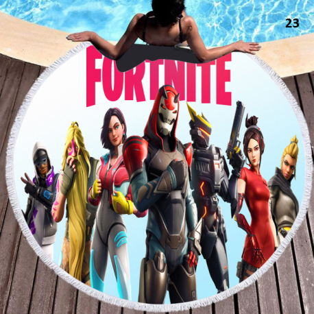 Serviette de plage ronde spécial Fortnite