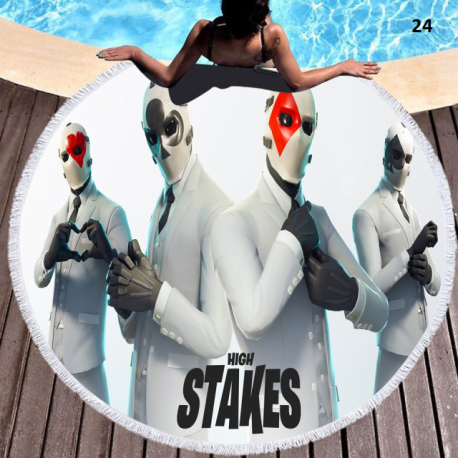 Serviette de plage ronde spécial Fortnite